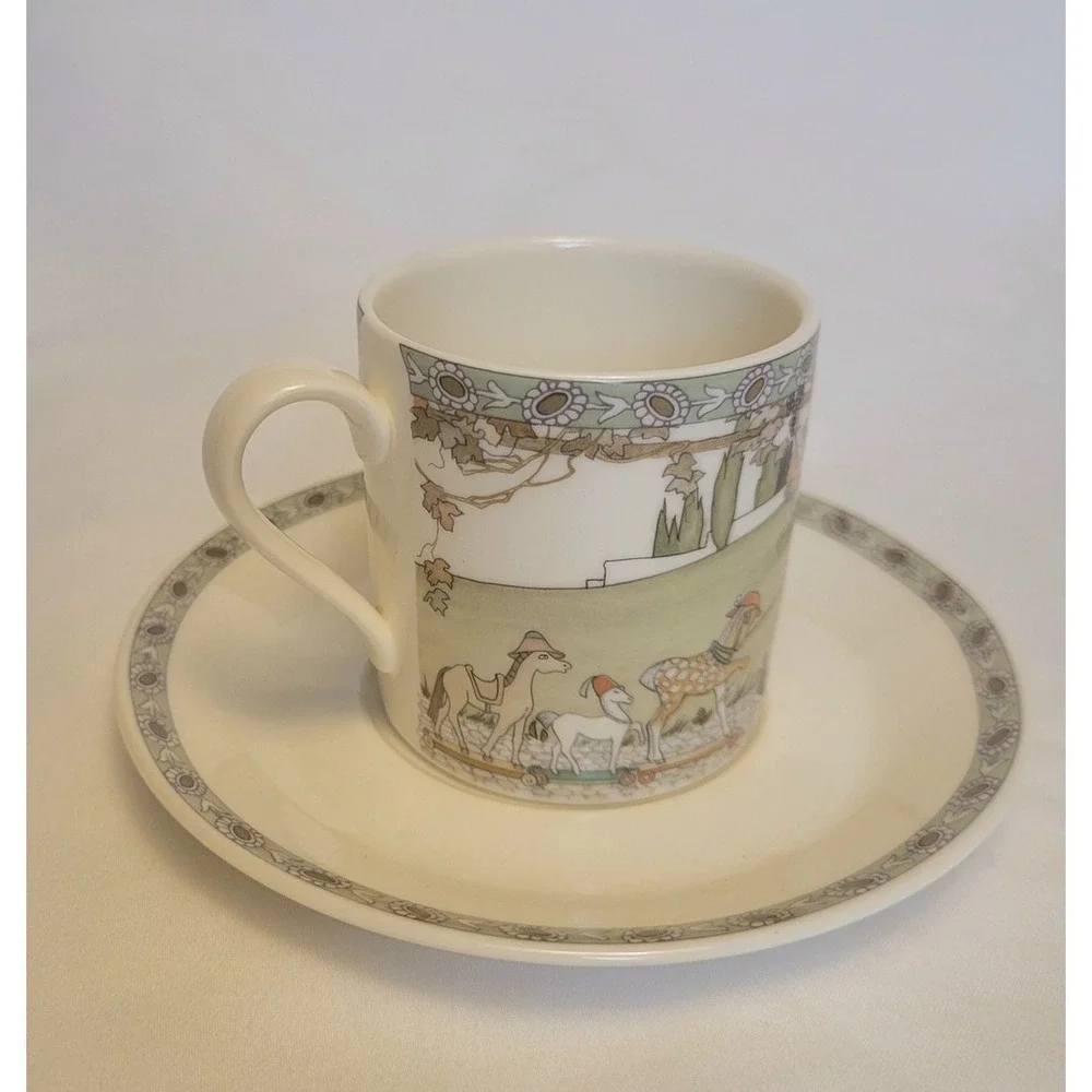 1987 Royal Doulton Golden Days Toy‎ Horses Demitasse Set